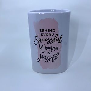 Ceramic Quote Makeup/Pen Holder
